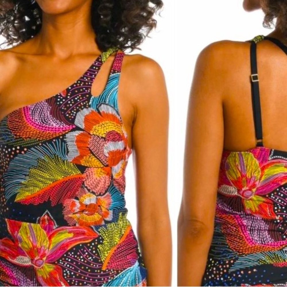 COPY - La Blanca Black and Pink One-Piece Swimsuit